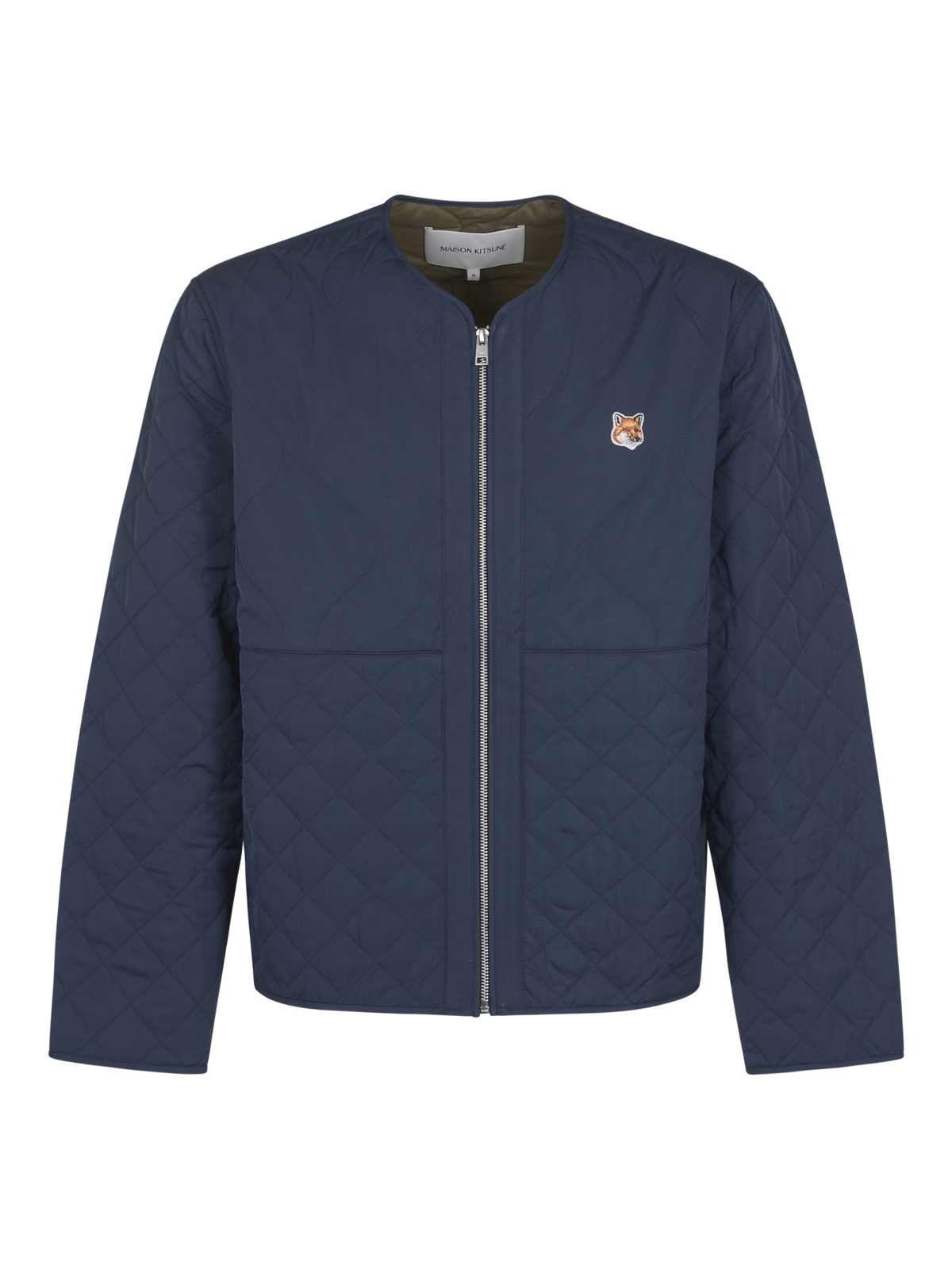 QUILTED BLOUSON WITH INSTITUTIONAL FOX HEAD PATCH-