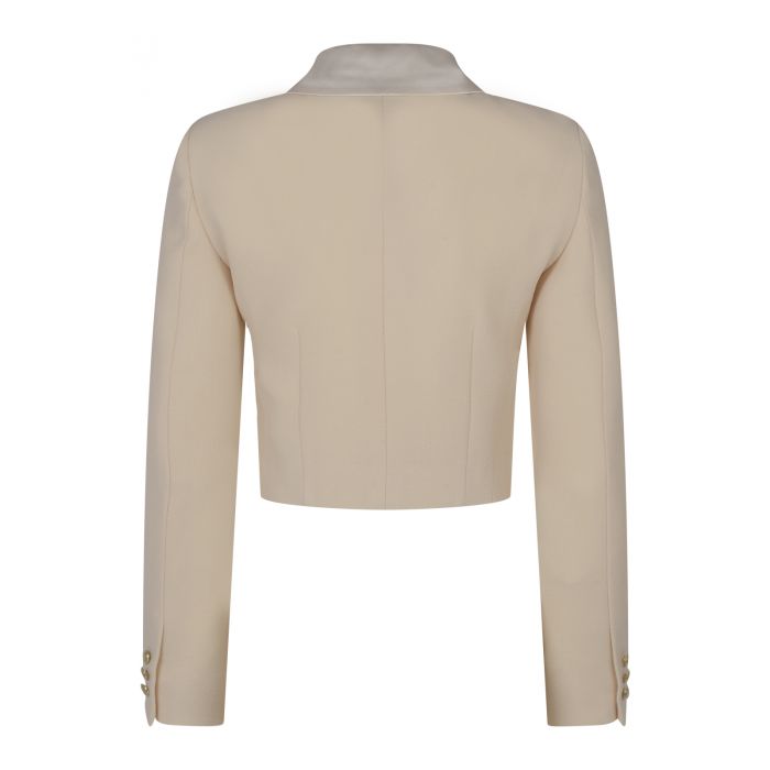 ALESSANDRA RICH - TWEED BOUCLE CROPPED JACKET WITH COLLAR