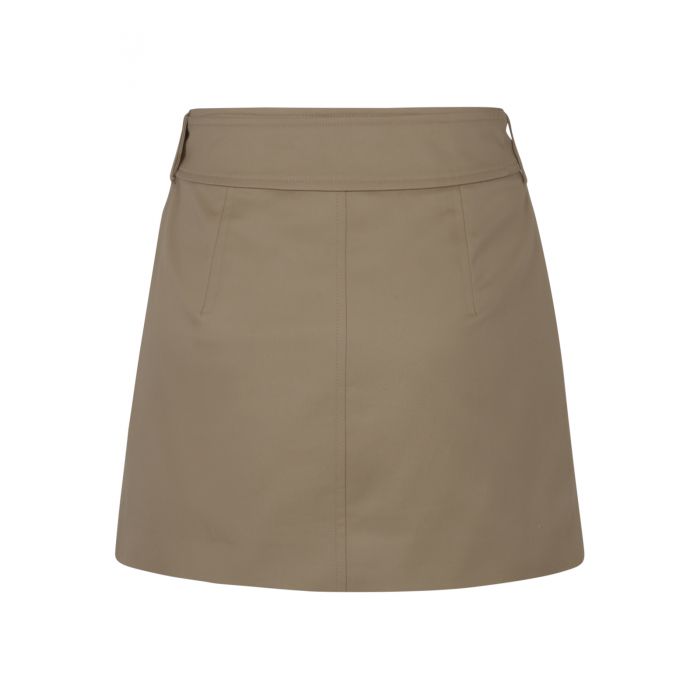 BURBERRY - Cotton Gabardine Mini Trench Skirt