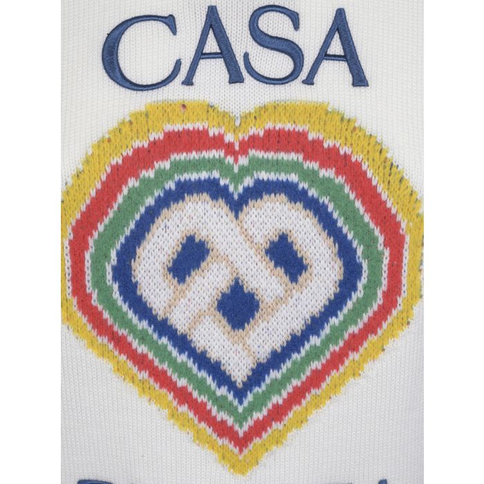 CASABLANCA - intarsia Heart logo sweater