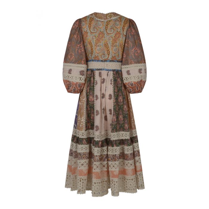 ZIMMERMANN - Devi Printed Linen Midi Dress