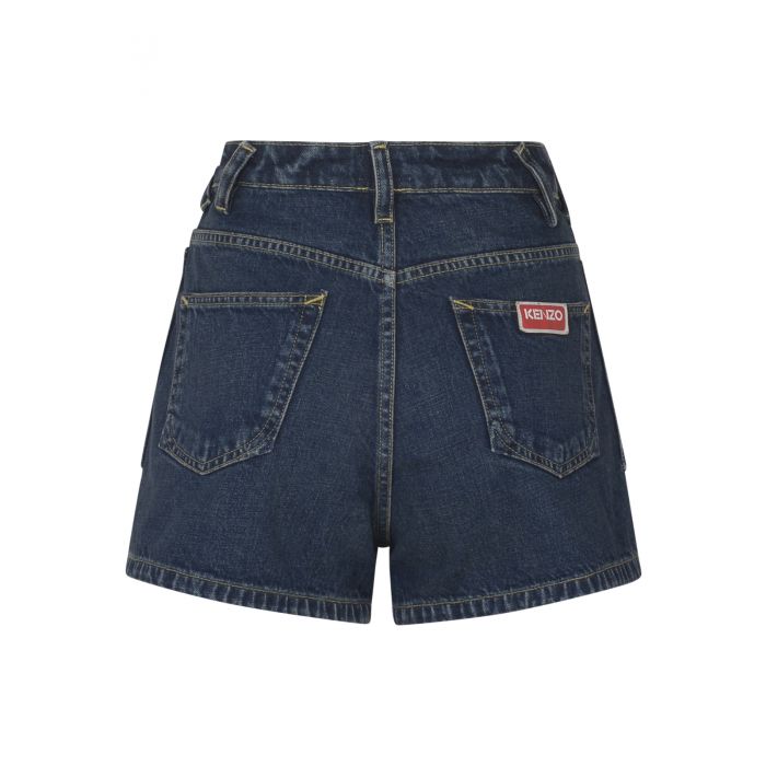Kenzo - Logo-patch denim short shorts