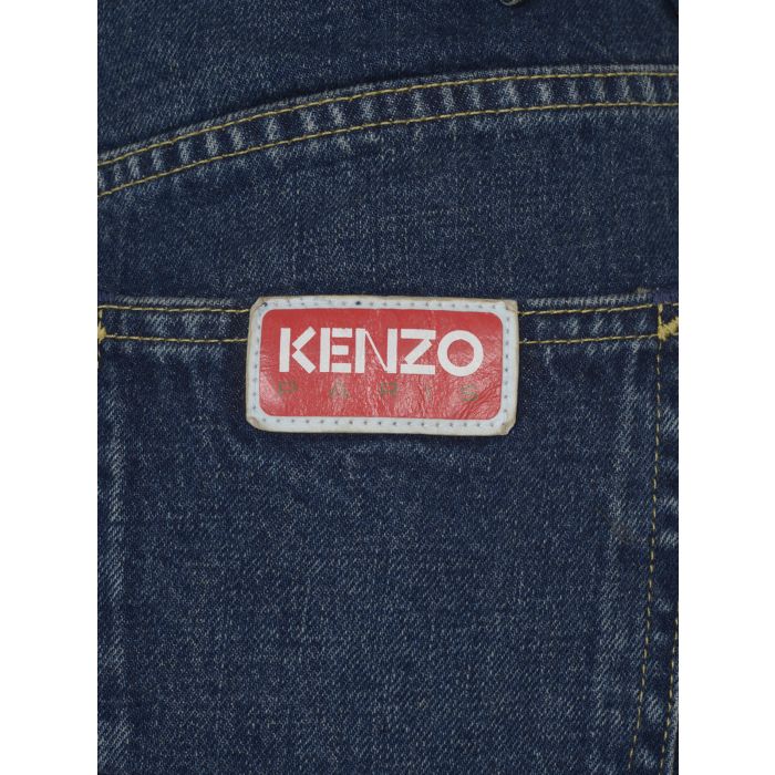 Kenzo - Logo-patch denim short shorts