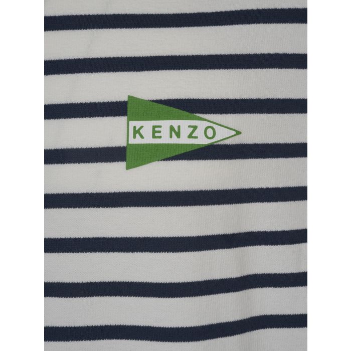 Kenzo - Camiseta con logo estampado de rayas