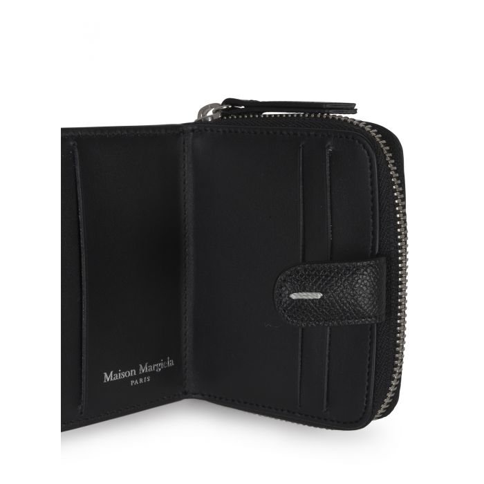 MAISON MARGIELA - Grained-leather zipped wallet