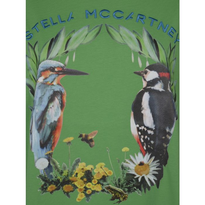 STELLA MCCARTNEY - Graphic-print logo-embroidered T-shirt.