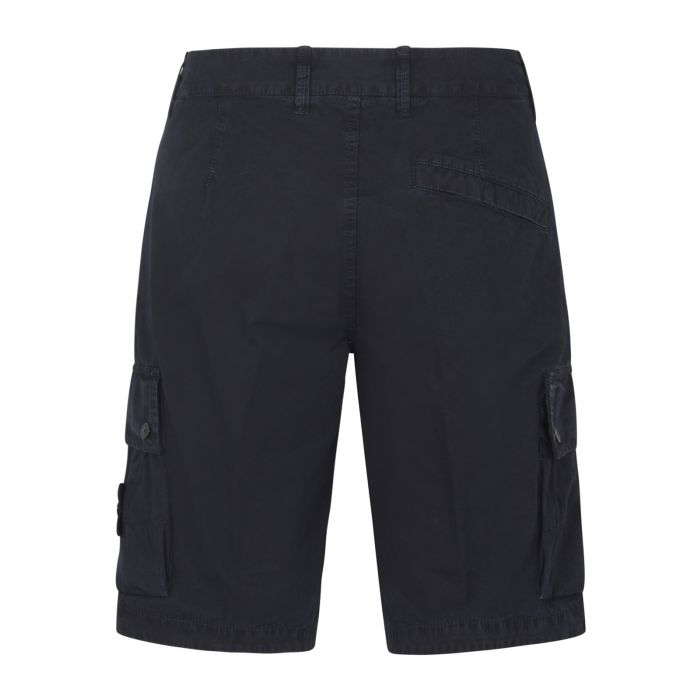 STONE ISLAND - Flap-pockets cotton shorts