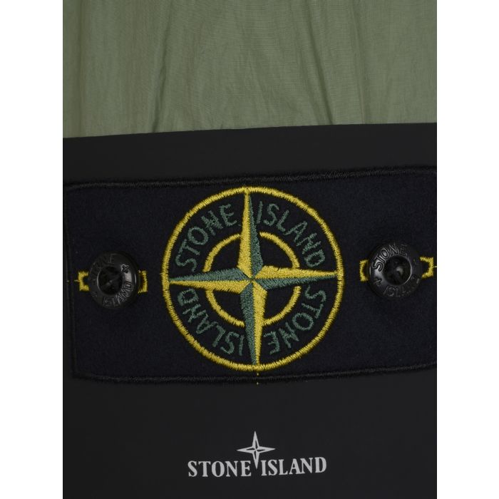 STONE ISLAND - Logo-patch zip-up bomber jacket