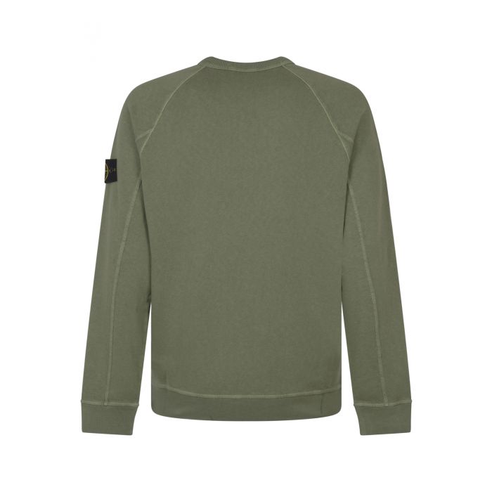 STONE ISLAND - Compass-patch crew-neck sweatshirt