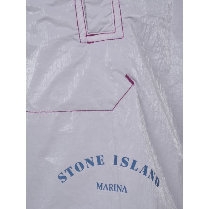 STONE ISLAND - Logo-print elasticated-waist shorts