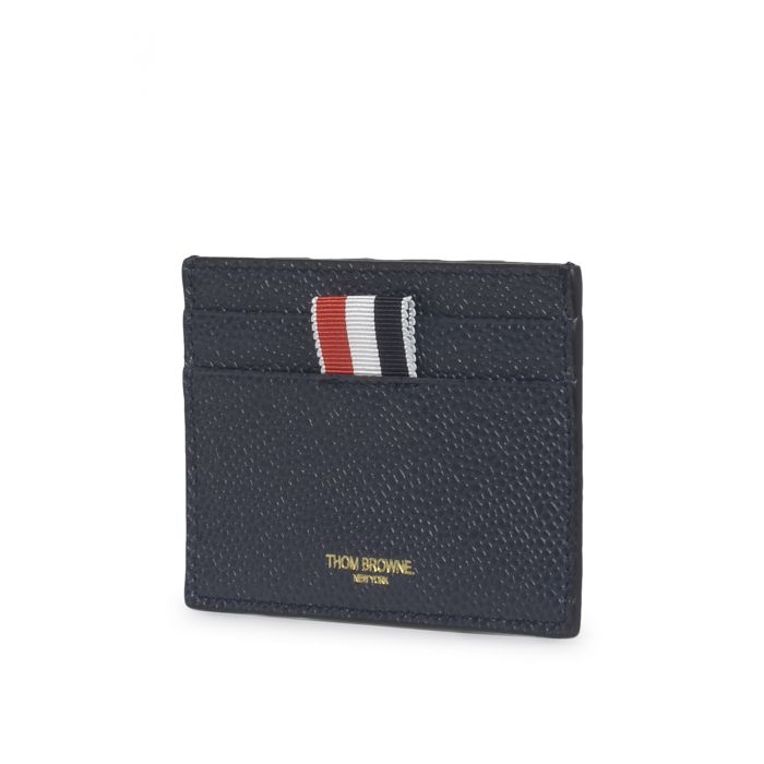 THOM BROWNE - 4-Bar stripe leather cardholder