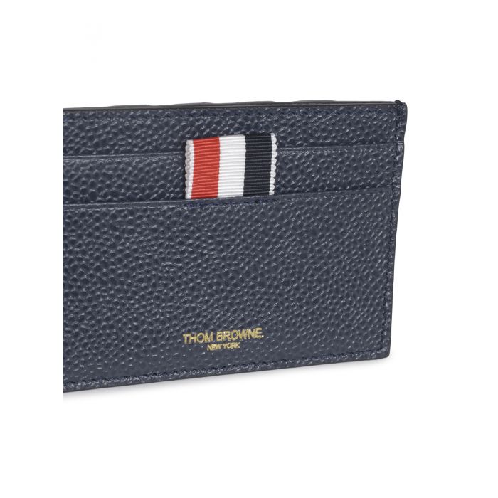 THOM BROWNE - 4-Bar stripe leather cardholder
