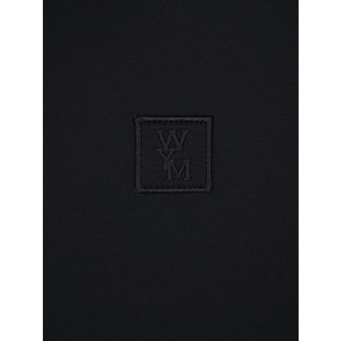 WOOYOUNGMI - Camiseta negra Butterfly Back Logo