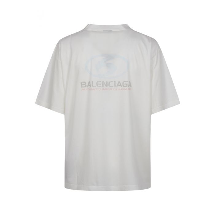 BALENCIAGA - White medium fit surfer t-shirt