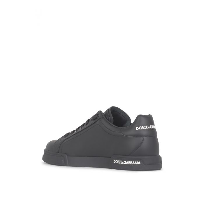DOLCE & GABBANA - Portofino leather sneakers with contrasting logo