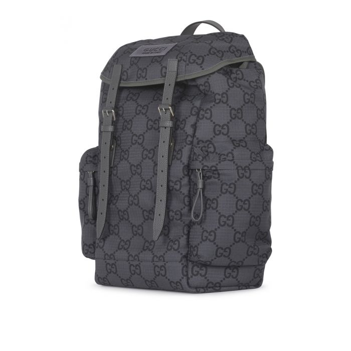Gucci - Large polyester backpack with GG