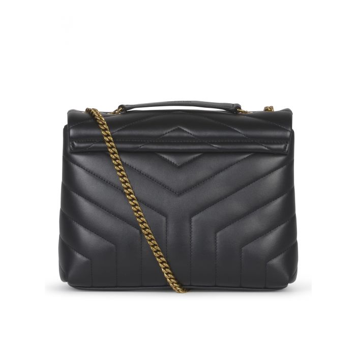 SAINT LAURENT - Loulou small quilted leather bag in black