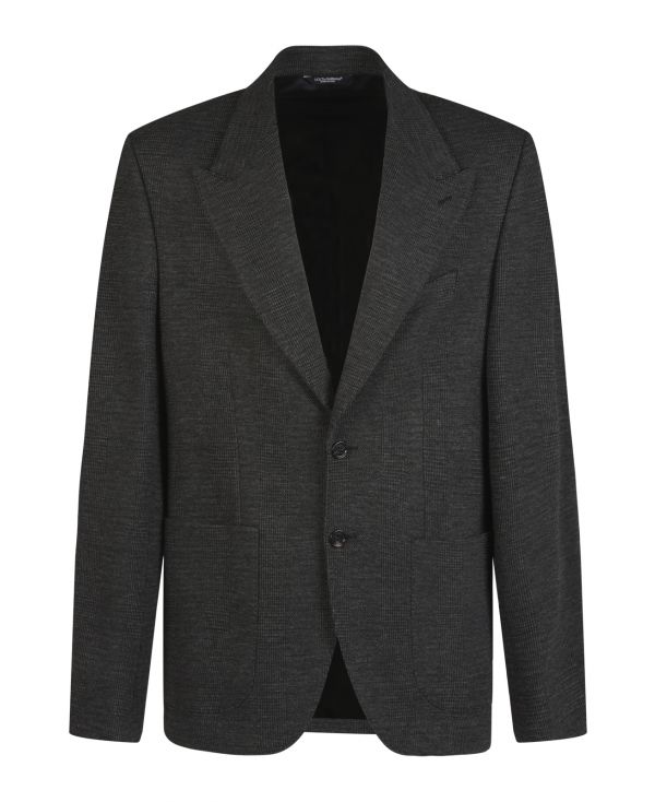 Elastic knitted jacket Prince of Wales