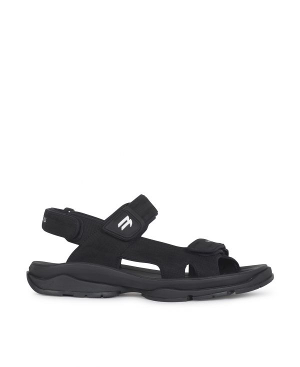 Tourist sandal  in black technical material