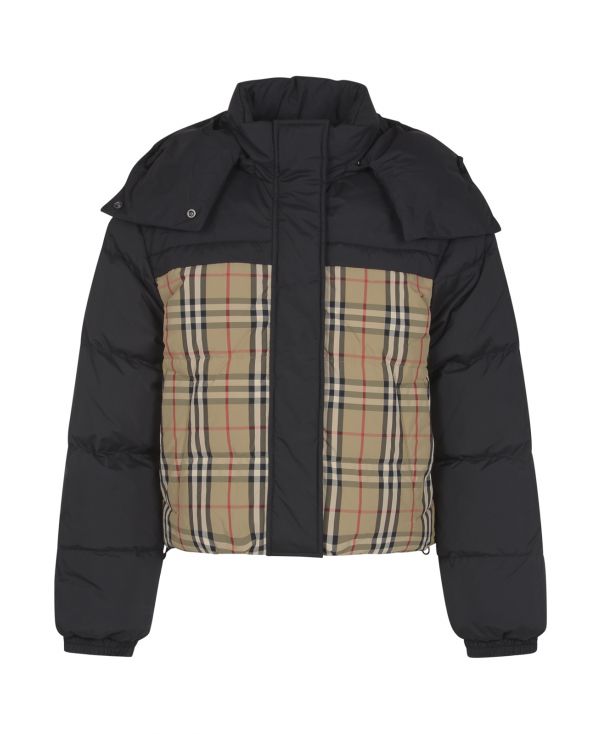Loose-fitting short reversible coret down jacket