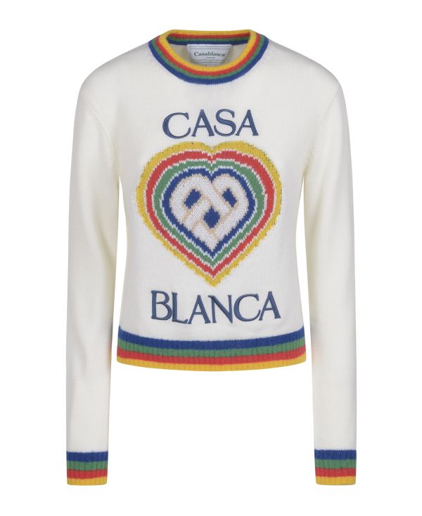 intarsia Heart logo sweater