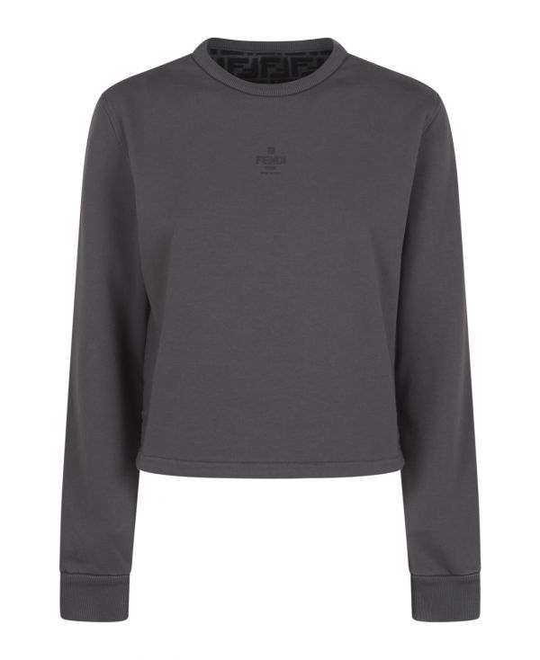Gray knit sweatshirt