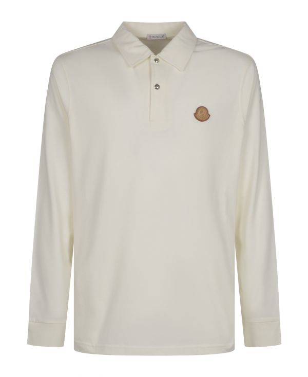 Long-sleeved polo shirt with logo