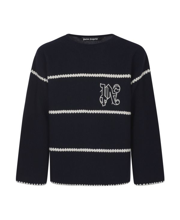 PA monogram wool blend pullover