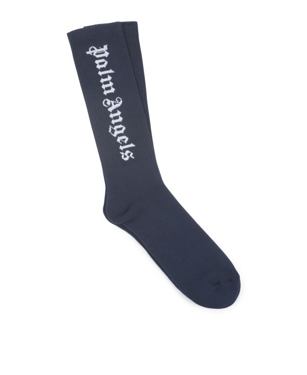 intarsia logo socks