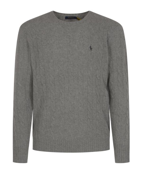 Wool-cashmere cable knit jumper