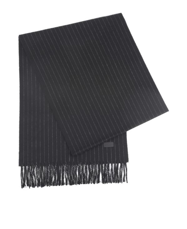 SIGNATURE STRIPED SCARF IN CASHMERE AND WOOL JACQUARD