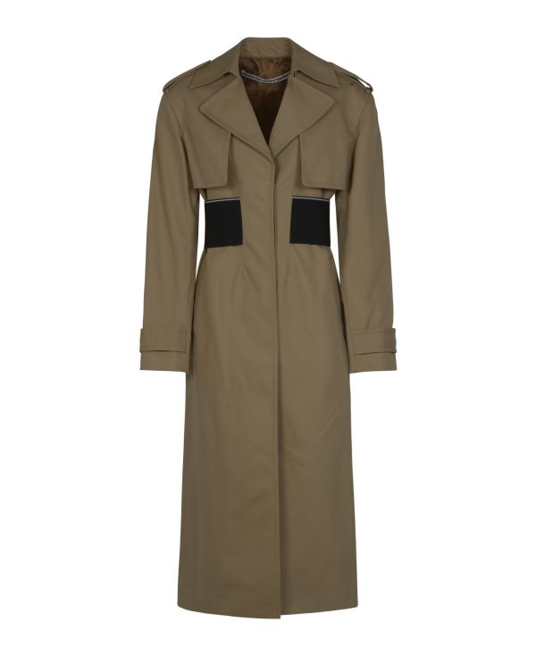 Logo trench coat in cotton tailoring