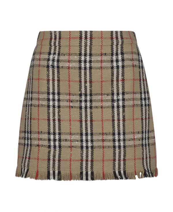 Vintage Check Bouclé Mini Skirt