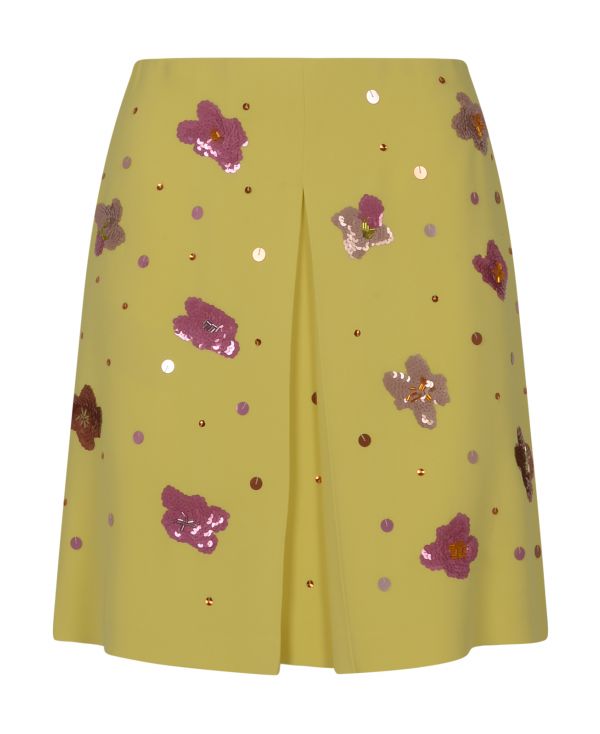 Sequin-embellished mini skirt