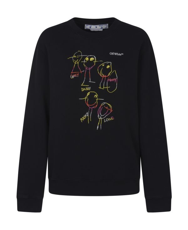 Graphic-print cotton sweatshirt
