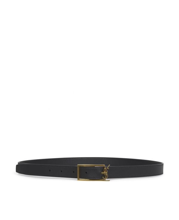 New Cassandre buckle belt in smooth leather