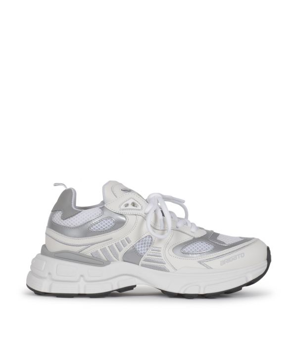 Axel Arigato White and Silver Marathon Sneakers