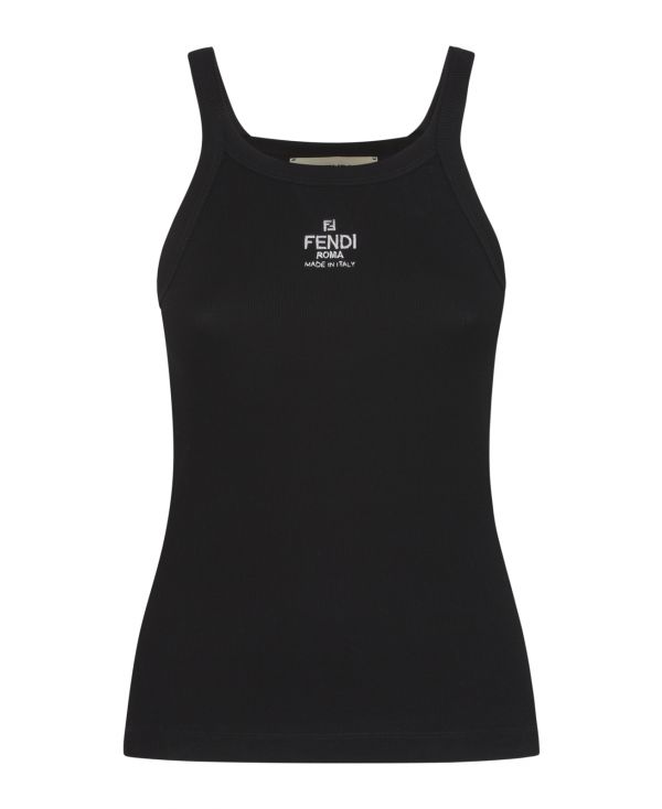 Sleeveless top with a slim fit