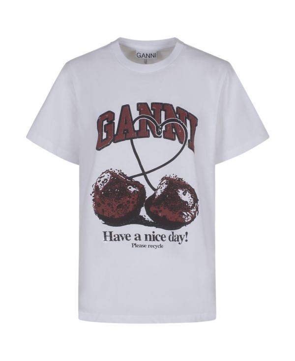Basic Jersey Cherry Relaxed T-shirt