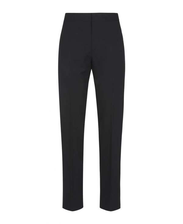 DRY WOOL - EVENING PANT WITH BAND DETAIL