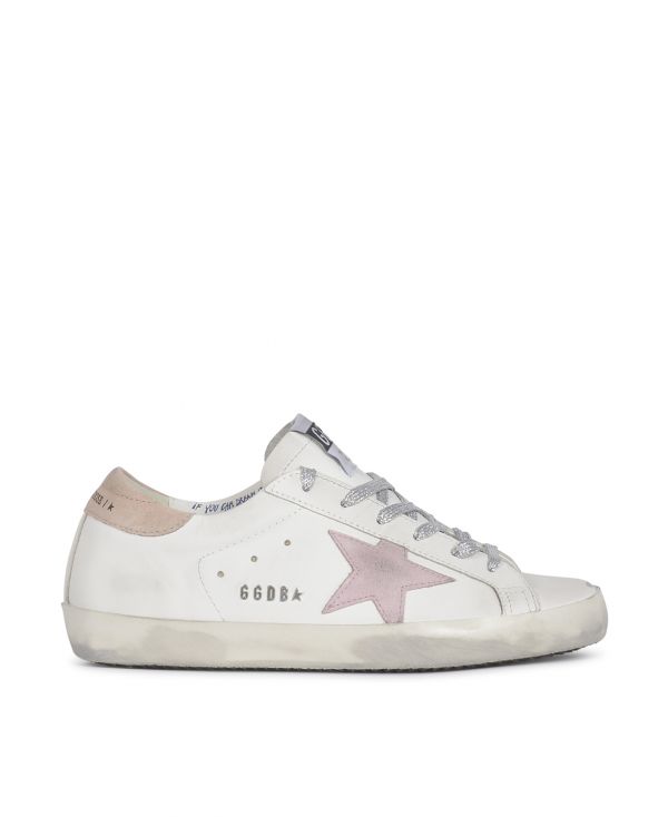 SUPER-STAR LEATHER UPPER SUEDE STAR AND HEEL METAL LETTERING