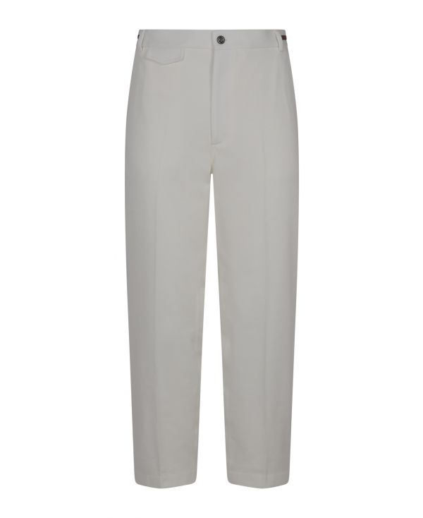White cotton drill trousers