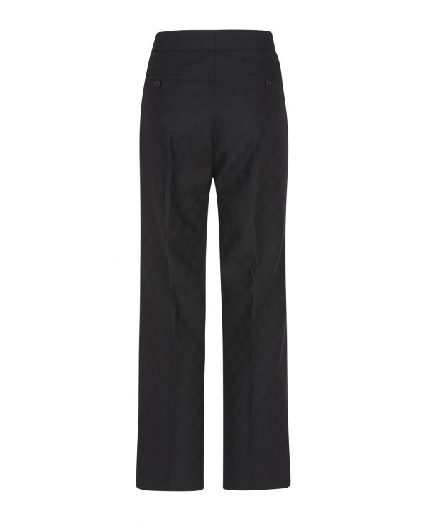Trousers in soft wool jacquard