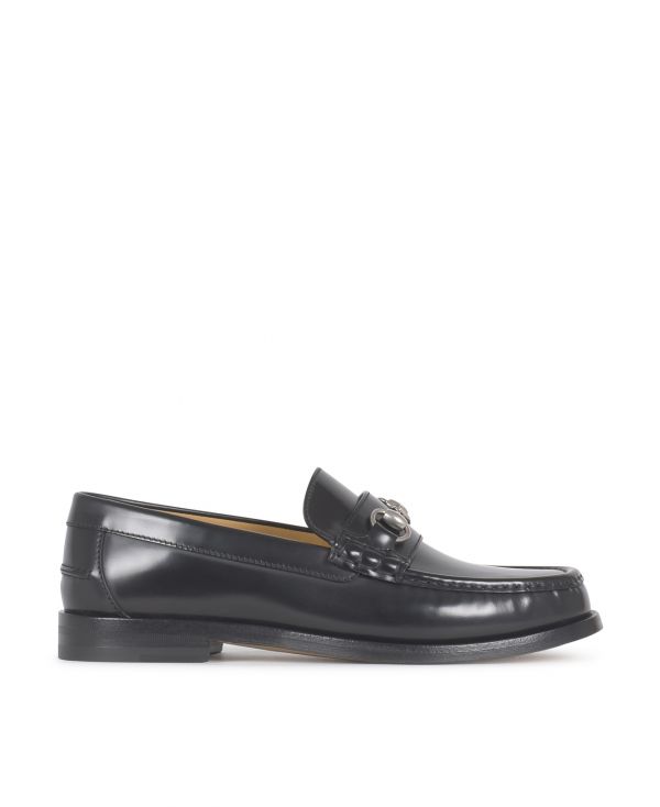 Men's loafers crafted from black leather