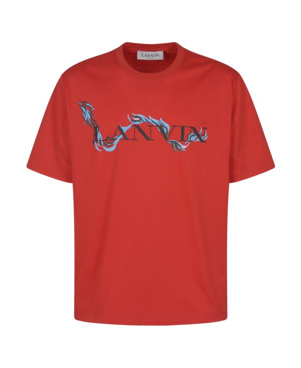 Camiseta holgada unisex con estampado de dragones