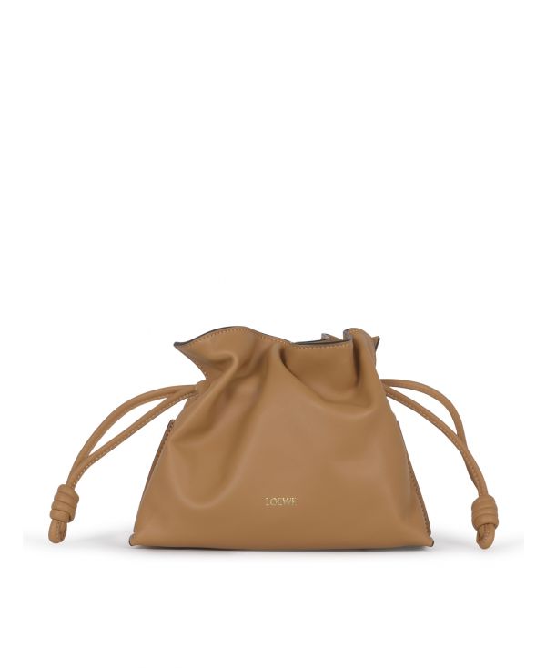 Flamenco Clutch mini bag in warm sand nappa calf leather