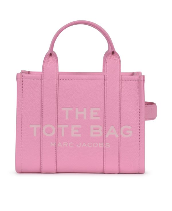 The Small tote bag rosa pétalo de piel