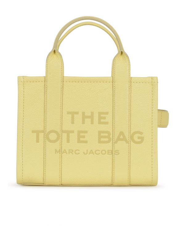 The Small tote bag leather in custard