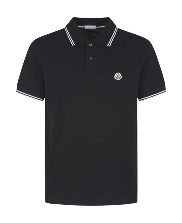 Polo shirt with logo patch