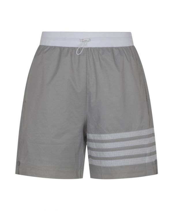 MID THIGH SHORTS W/ 4 BAR IN ULTRA LIGHT NYLON RIPSTOP LINED IN LOOPBACK